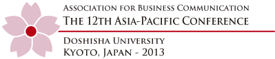 The 12th Asia-Pacific Conference 2013, Kyoto, JAPAN